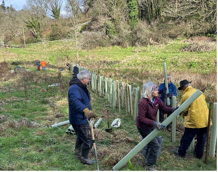Planting of hedgerows and the creation of small copses to
improve biodiversity and connect to existing woodland.